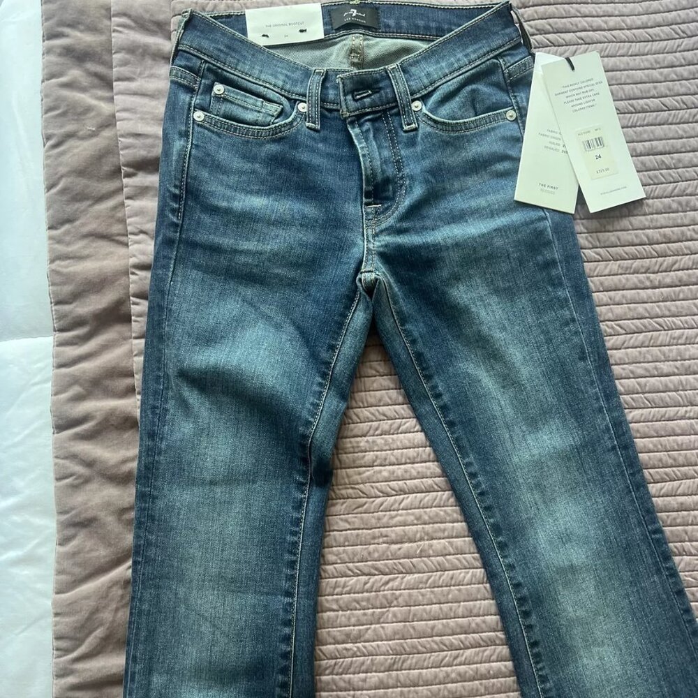 NWT 7 for all man kind original bootcut jeans 24